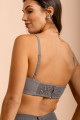 Top De Alcinhas Risca Ray Cinza