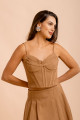 Blusa Corset Expresso Bege