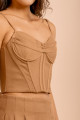 Blusa Corset Expresso Bege