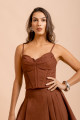 Blusa Corset Expresso Marrom