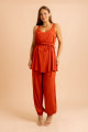 Calça Jogger Jacquard Terracota