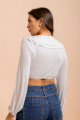 Blusa Babados Malha Branca