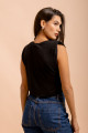 Blusa Ombreira Malha Preta