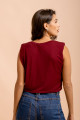 Blusa Ombreira Malha Vinho