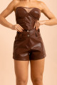 Shorts Cós Duplo Lívia Marrom