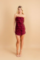 Vestido T.Q.C Babados Ariele Vinho