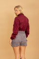 Shorts Saia Latte Cinza