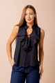  Blusa Babado Breeze Preta