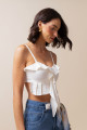 Cropped Babados Lina Off White