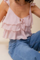 Blusa Babado Ava Rosa