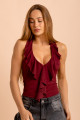 Blusa Frente Única Boni Vinho