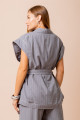 Colete Oversized Risca Ray Cinza 