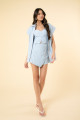 Shorts Saia Olivia Flat Ice Azul 