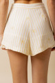 Shorts Bordado Rose Amarelo 