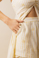 Shorts Bordado Rose Amarelo 