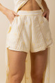 Shorts Bordado Rose Amarelo 