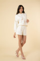 Shorts Livia Moletom Off White