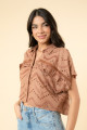 Camisa Betina Cotton Marrom 