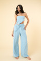 Calça Cós Assimétrico Ayla Azul