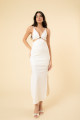 Vestido Sophia Suedine Off White