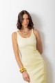 Vestido Ayla Canelado Manteiga