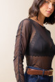 Blusa Kloe Tule Soft Preto