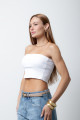 Cropped Estela Canelado Off White