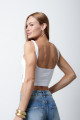 Cropped Darla Canelado Off White