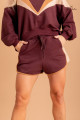 Shorts Moletom Cozy Marrom