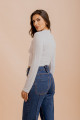 Blusa Recortes Malha Off White
