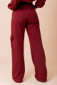 Calça Cargo De Moletom Cozy Vinho