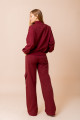 Calça Cargo De Moletom Cozy Vinho