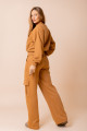 Calça Cargo De Moletom Cozy Caramelo