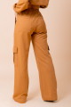 Calça Cargo De Moletom Cozy Caramelo
