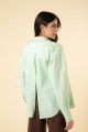 Camisa Recortes Grid Verde
