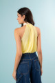 Body Brenda Canelado Amarelo