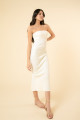 Vestido Elis Canelado Manteiga