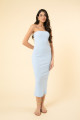 Vestido Elis Canelado Azul