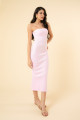 Vestido Elis Canelado Rosa