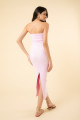 Vestido Elis Canelado Rosa