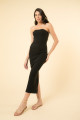 Vestido Elis Canelado Preto