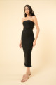 Vestido Elis Canelado Preto
