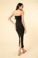 Vestido Elis Canelado Preto