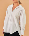 Camisa Recortes Grid Off White